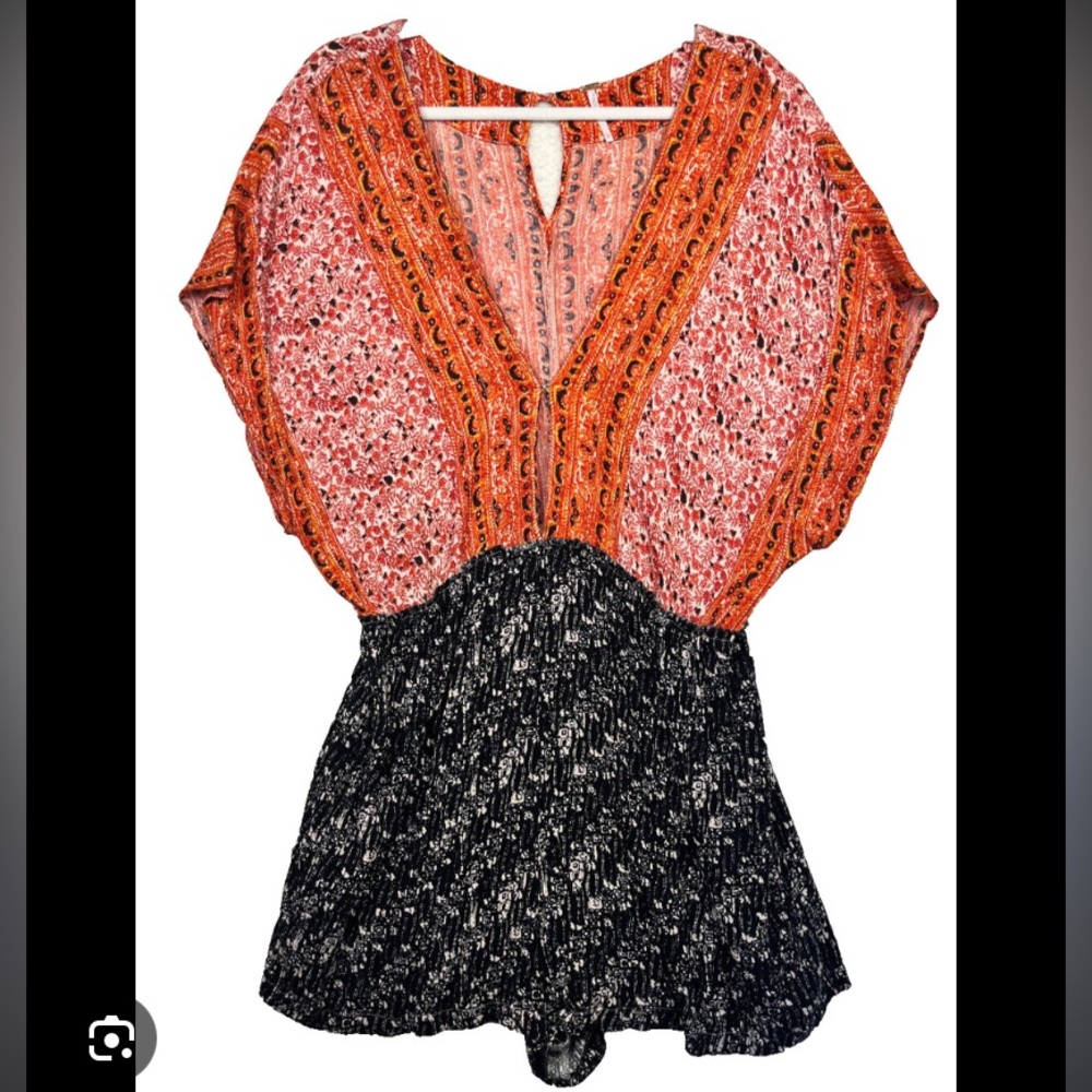 Free People Romper Multicolored